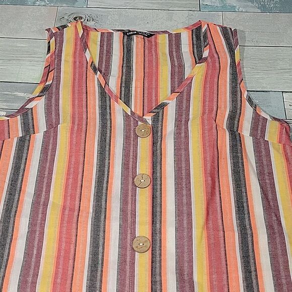 SHEIN Striped Jumper Dress size Large - Picture 2 of 4